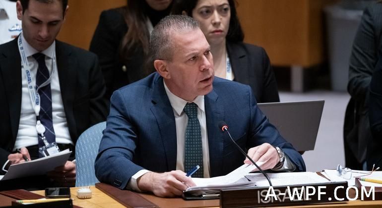 以色列常驻联合国代表埃尔丹在安理会发言。