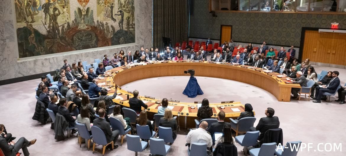 美国常驻联合国代表格林菲尔德对阿尔及利亚提交的决议草案投出否决票。