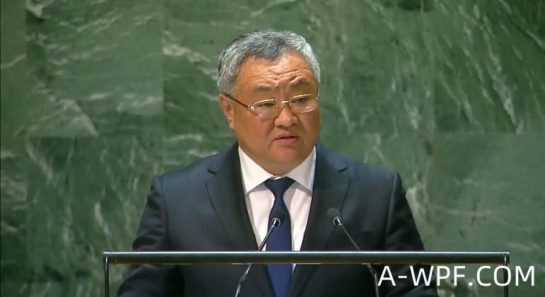 中国常驻联合国代表傅聪在联大发言。